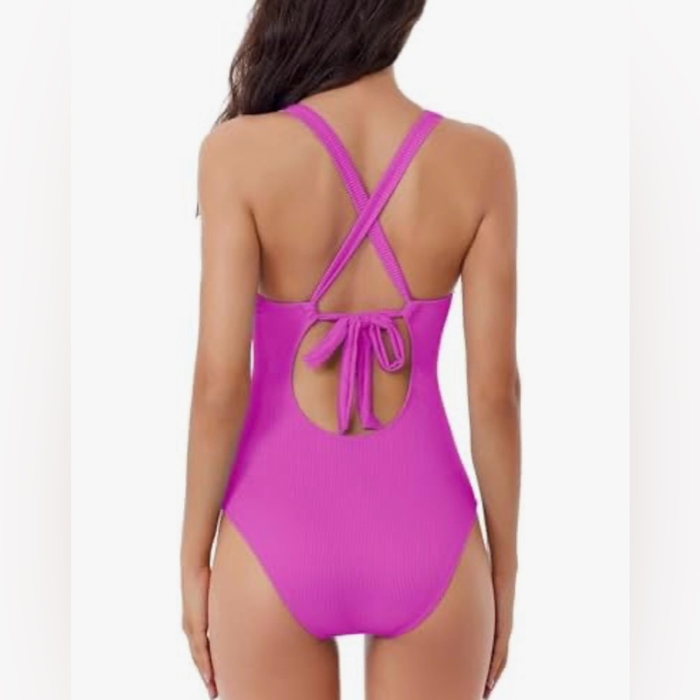 BCA by Rebecca Virtue Madilynn One Piece Swimsuit Scoop Neck Tie - Picture 5 of 10